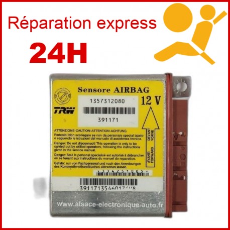 Réparation calculateur airbag Fiat Peugeot Citroen code défaut B1001